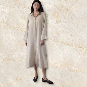 HONEST COTTON Shell Shirt , 100% Cotton, Women’s Maxi Dress.. One Size